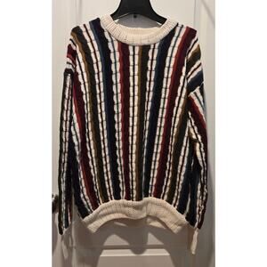 Vtg Structure sweater men sz L Coogi style textured 100% cotton